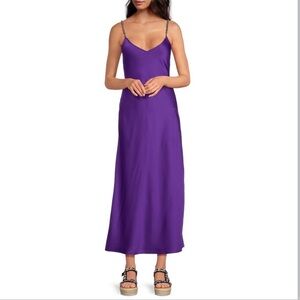 Gianni Bini x Dannijo Purple Slip Maxi Dress with Chain Straps